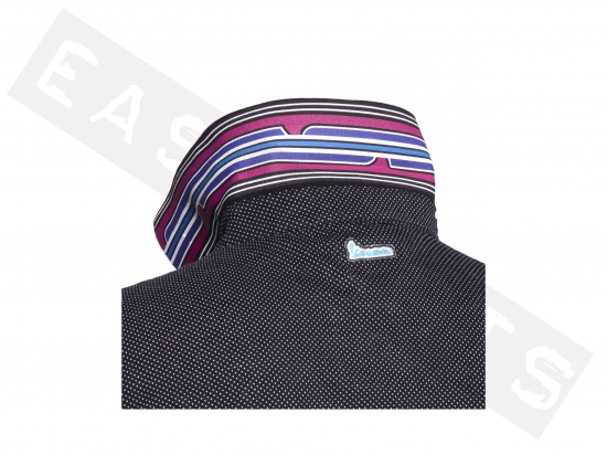 Piaggio Poloshirt VESPA 'V-Stripes' Schwarz Damen